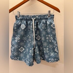 Abercrombie & Fitch Blue Patterned Athletic Shorts